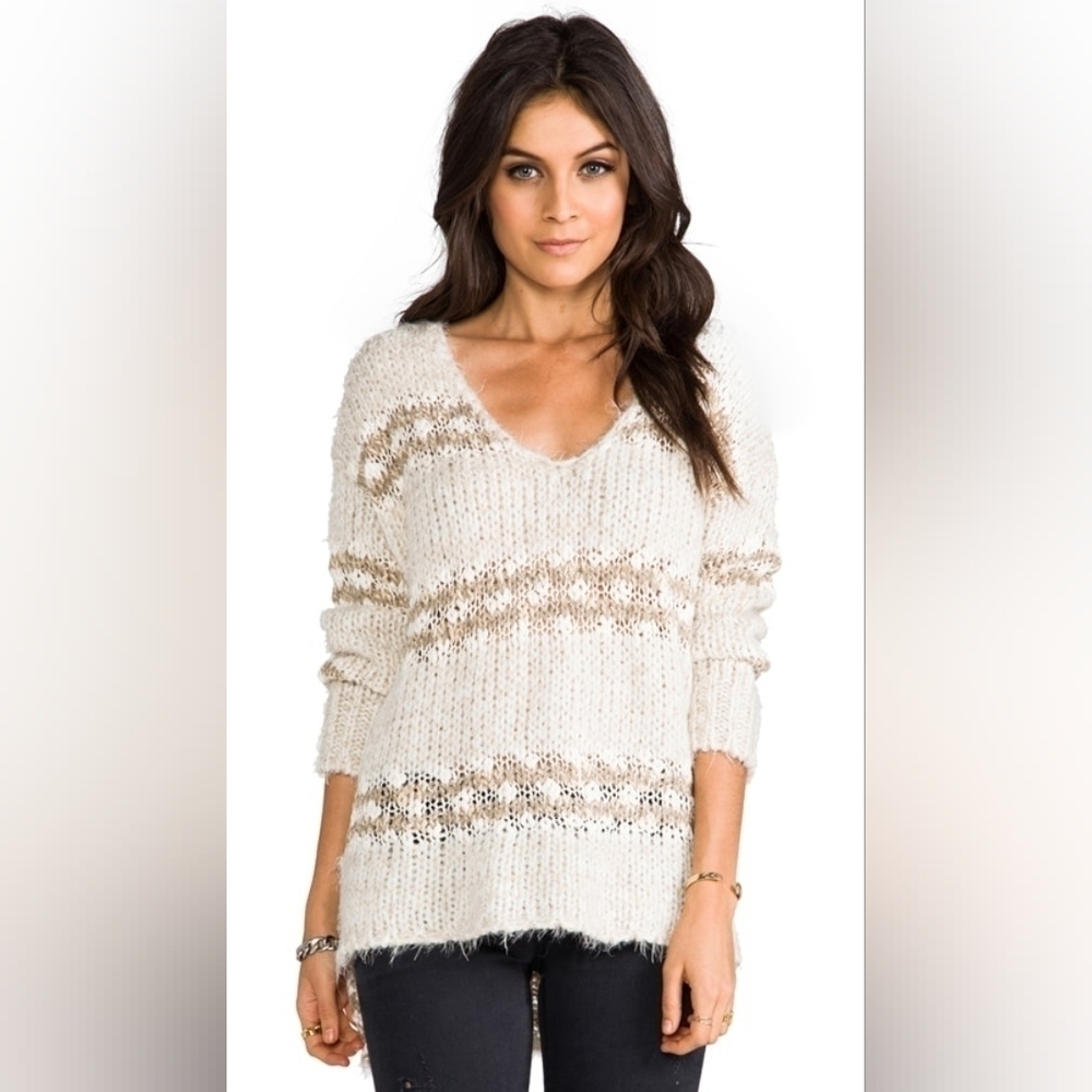 Free People Linus Stripe Pullover Sweater